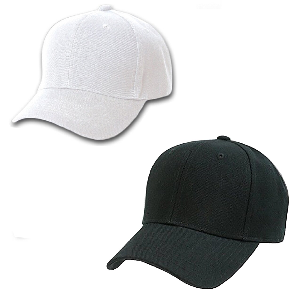 Mechaly Comfortable Solid Adjustable Unisex Baseball Cap Hat - 2 Pack